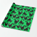 Search for black cat wrapping paper Green