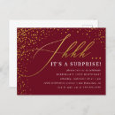 Search for red and gold birthday invitations Script