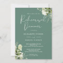 Search for eucalyptus rehearsal dinner invitations Modern