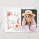 Search for floral graduation invitations Graduate