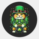 Search for leprechaun cat stickers Lucky