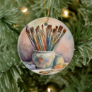 Search for painter christmas tree decorations Watercolor