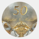 Search for golden anniversary wedding stickers Elegant