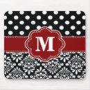 Search for damask monogram mouse mats Black