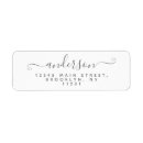 Search for silver return address labels Modern