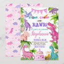 Search for dinosaur 3rd birthday invitations Watercolor dinosaurs