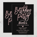 Search for rose gold foil birthday invitations Glam