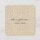 Search for giraffe business cards Makeup artist