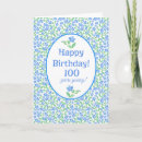 Search for 100th birthday cards Blue