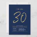 Search for blue 30th birthday invitations Modern