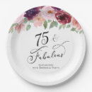 Search for 75th birthday plates Floral