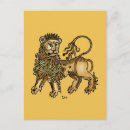 Search for lion illustration postcards Italian