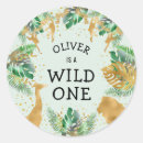 Search for monkey first birthday stickers One year old