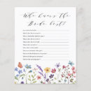 Search for who knows the bride best Wildflower