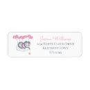 Search for white elephant return address labels Pink