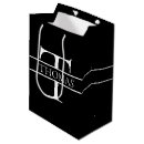 Search for black and white gift bags Monogrammed