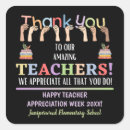 Search for appreciation square stickers Back to school