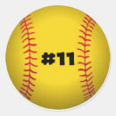 Search for softball game stickers Yellow ball