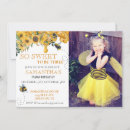 Search for bee photo invitations Sunflower