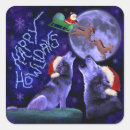 Search for happy howlidays stickers Wolf