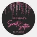 Search for black and gold sweet 16 stickers Pink