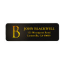 Search for b monogram return address labels Elegant