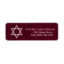 Search for red star return address labels Star of david