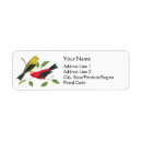 Search for scarlet return address labels Bird