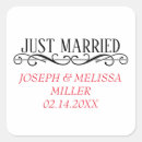 Search for just married wedding stickers Marriage