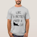 Search for life is better with cats tshirts Kitty