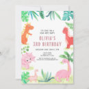 Search for girl dinosaur birthday invitations Jurassic