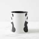 Search for black white panda mugs Kawaii