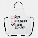 Search for naughty or nice aprons Funny