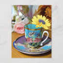 Search for time for tea postcards Floral