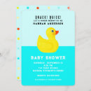Search for yellow duck baby shower invitations Funny