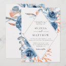 Search for blue and coral wedding invitations Underwater