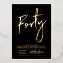 Search for foil birthday invitations Adult birthday party