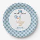 Search for gooses plates Boys first birthday