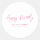 Search for pink happy birthday stickers Simple