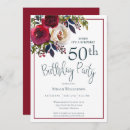 Search for red surprise party invitations 50th