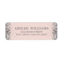 Search for pink and silver return address labels Minimalist