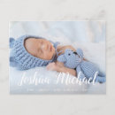 Search for baby boy announcement postcards Script