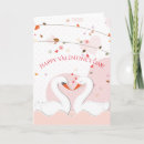 Search for romantic swan cards Pair of swans