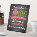 Search for chalkboard welcome signs First birthday
