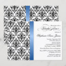 Search for damask bridal shower invitations Black and white