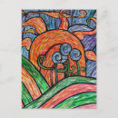 Search for abstract sunset postcards Blue