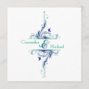 Search for simple royal blue wedding invitations Flowers