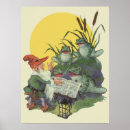Search for vintage frog art Retro