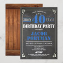 Search for 40 years invitations Chalkboard