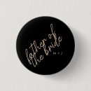 Search for father of the bride badges Black